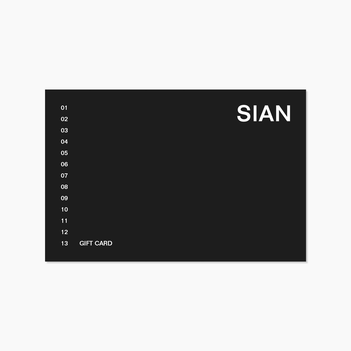 SIAN, product: Gift Card (fig. 1)